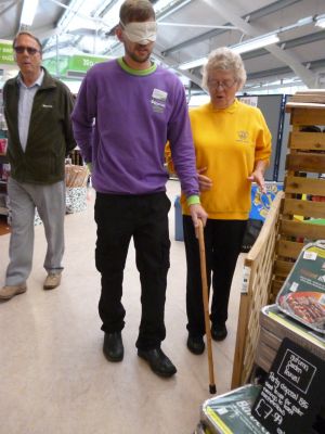 Cheddar Garden Centre staff experiencing being without sight