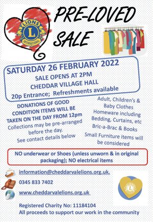 The next event for CVLC - A pre-loved Sale