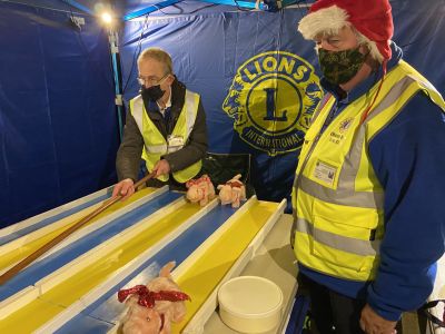 Cheddar Festive Night Pig Racing Stall