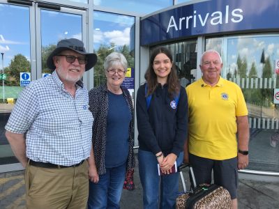 Welcoming the Youth Exchange visitor at Bristol Airport Welcoming the Youth Exchange visitor at Bristol Airport